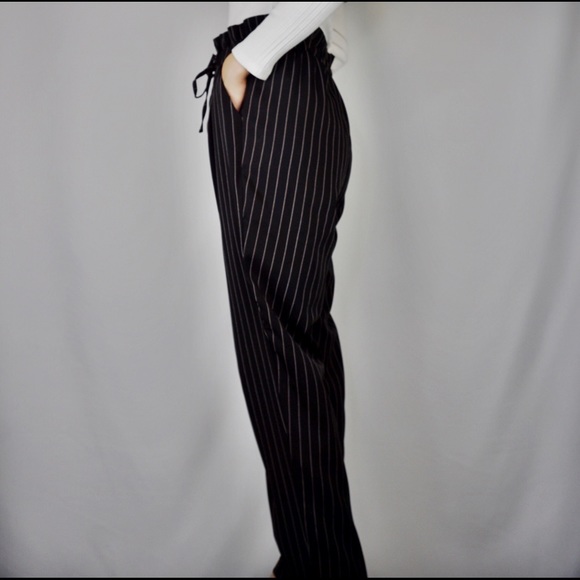 High-Waisted Stripe Trousers - Picture 4 of 5